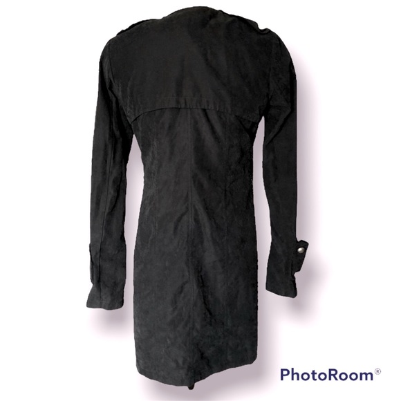 *PATTYBOUTIK* faux suede trench coat - Picture 3 of 4
